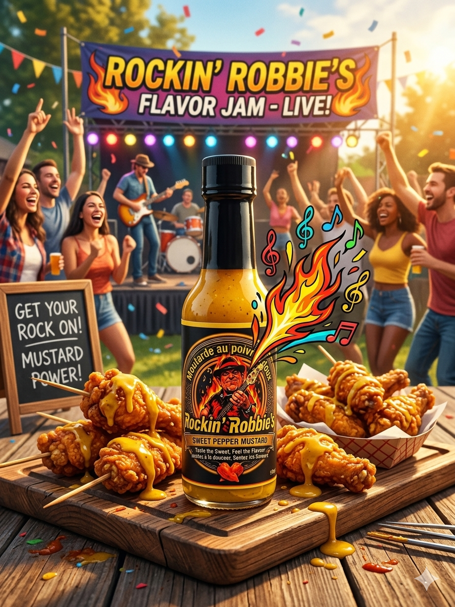 Rockin' Robbie' Sweet Pepper Mustard (150ml)
