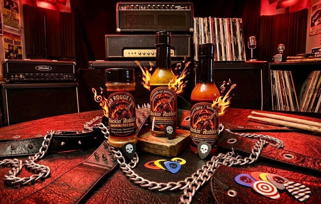 Rockin' Robbie Mixed Sample Pack (Original Hot / Fort, Sweet Mustard & Smokin' Red Rub)