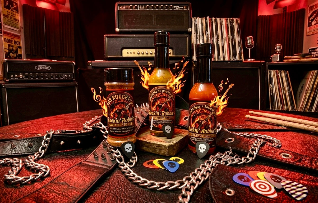 Rockin' Robbie Mixed Sample Pack (Original Hot / Fort, Sweet Mustard & Smokin' Red Rub)