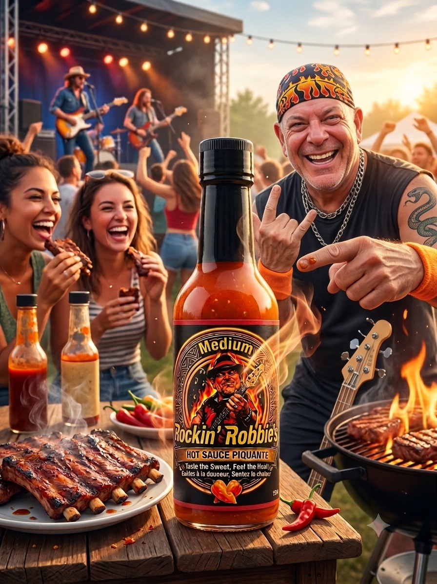 **NEW** Rockin’ Robbie’s Hot Sauce Piquante - Medium (FREE LOCAL PICKUP)