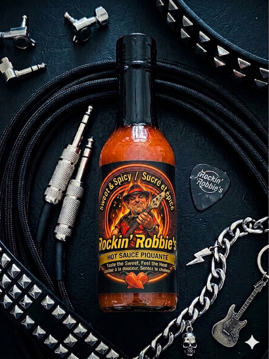 Rockin' Robbie Hot Sauce Piquante - Hot / Fort (FREE LOCAL PICKUP)