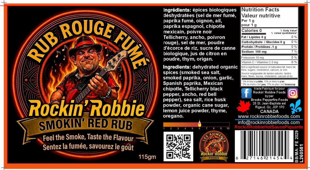 Rockin' Robbie's Smokin Red Rub (125g)