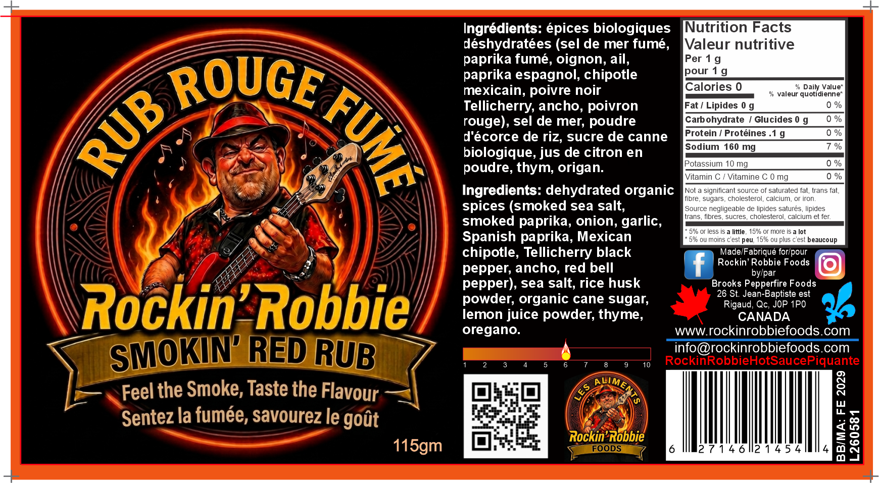 Rockin' Robbie's Smokin Red Rub (125g)